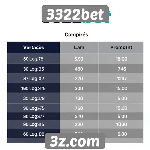 Comparação de bônus oferecidos pela 3322bet
